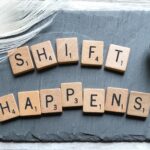 Shift happens letter tiles mindfullness